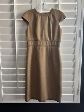 David Meister cap sleeve sheath dress